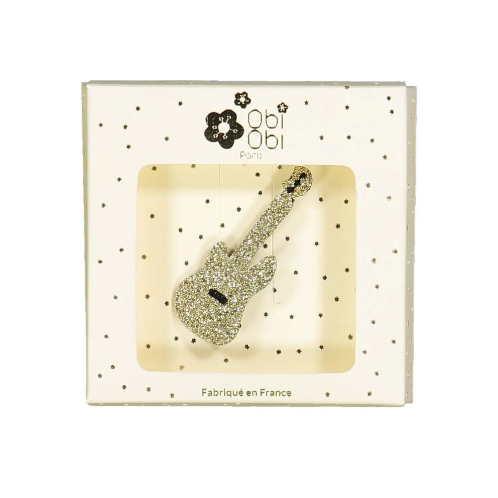 BROCHE GUITARE DOREE -Obi-Obi
