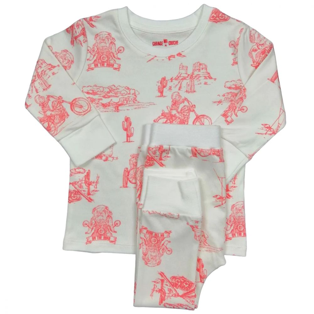 CHANGE MA COUCHE - PYJAMA GRAND PINK BIKER