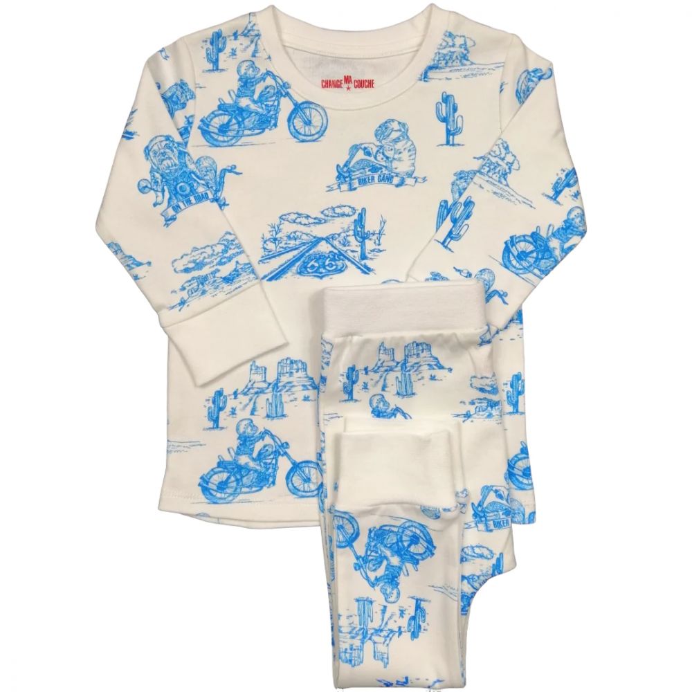 PYJAMA GRAND BLUE BIKER -Change Ma Couche