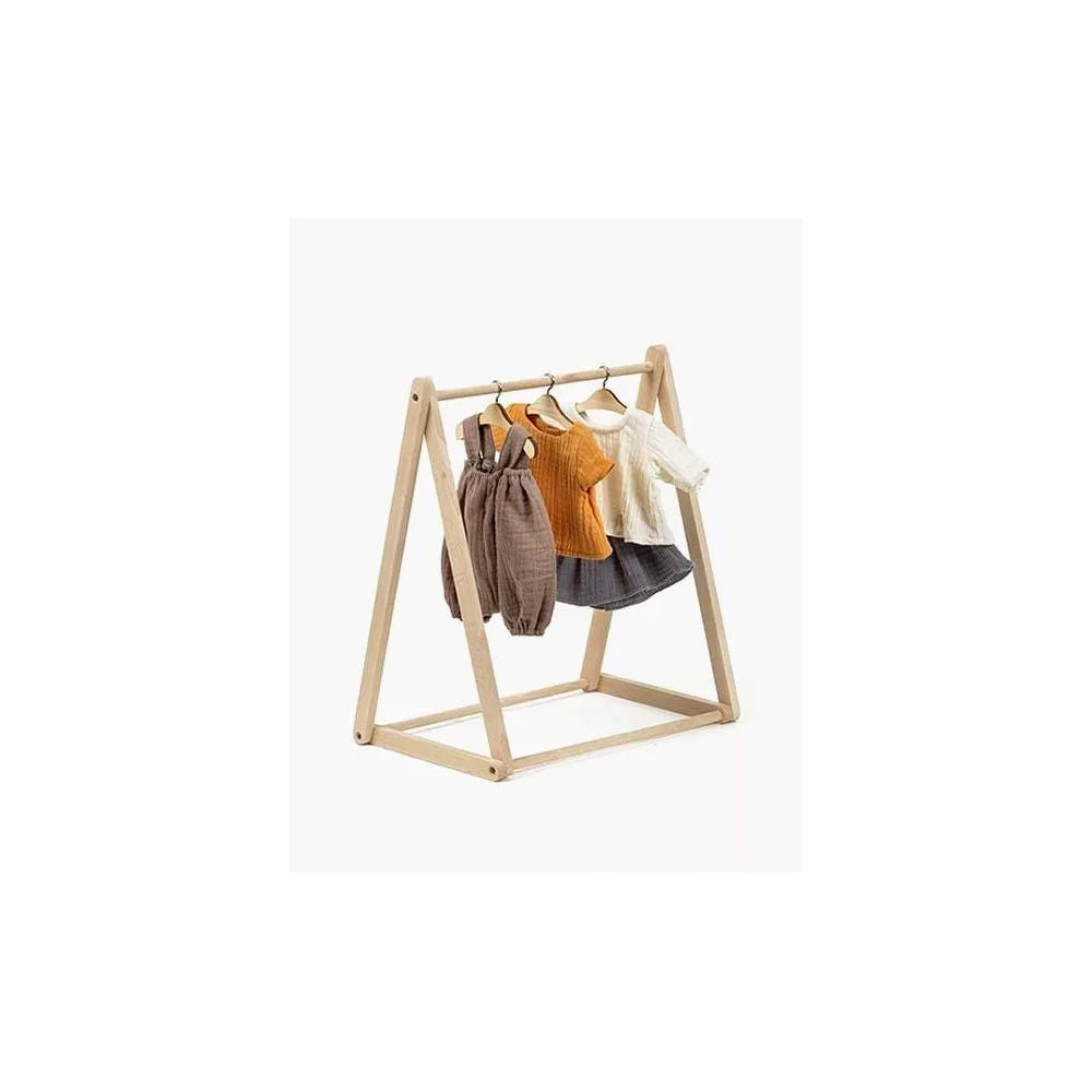 PORTE VETEMENTS EN BOIS NATUREL -Minikane
