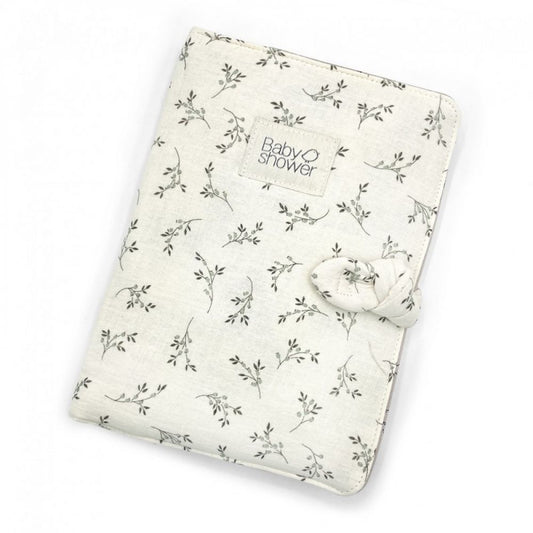 PROTEGE CARNET DE SANTE KNOT OLIVE BLOOM -Babyshower