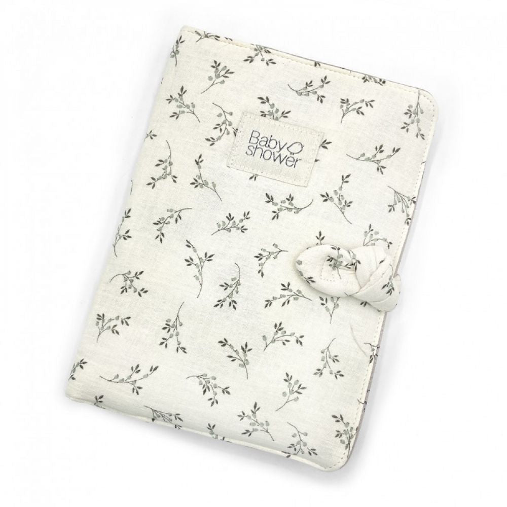 PROTEGE CARNET DE SANTE KNOT OLIVE BLOOM -Babyshower