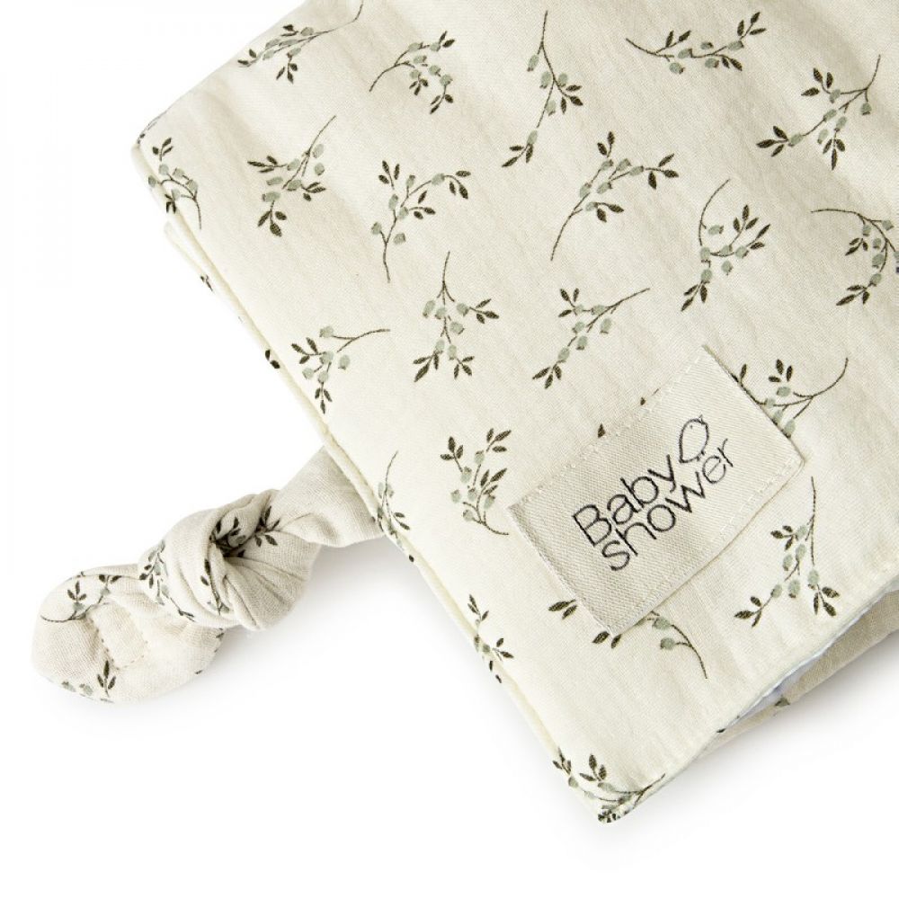 PROTEGE CARNET DE SANTE KNOT OLIVE BLOOM -Babyshower