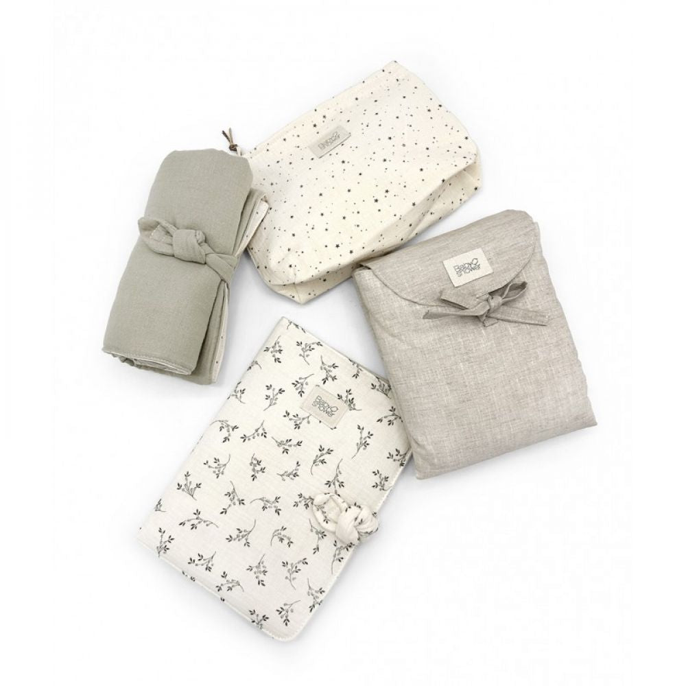 PROTEGE CARNET DE SANTE KNOT OLIVE BLOOM -Babyshower