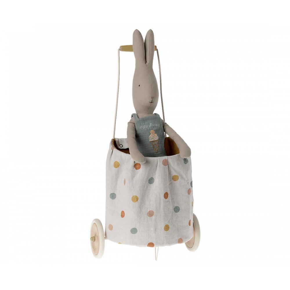 CHARIOT POIS MULTICOLORES - JAUNE -Maileg