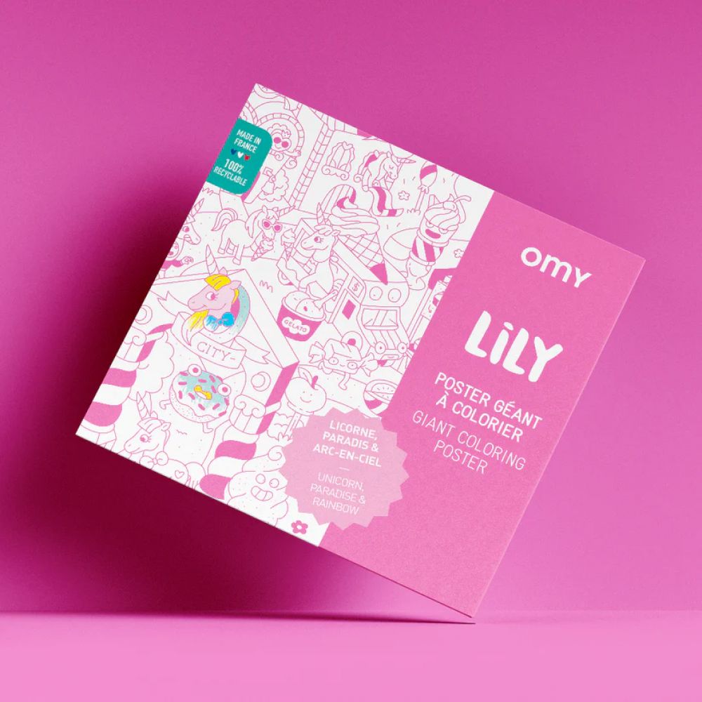 POSTER GEANT A COLORIER - LILY 100x70 -Omy
