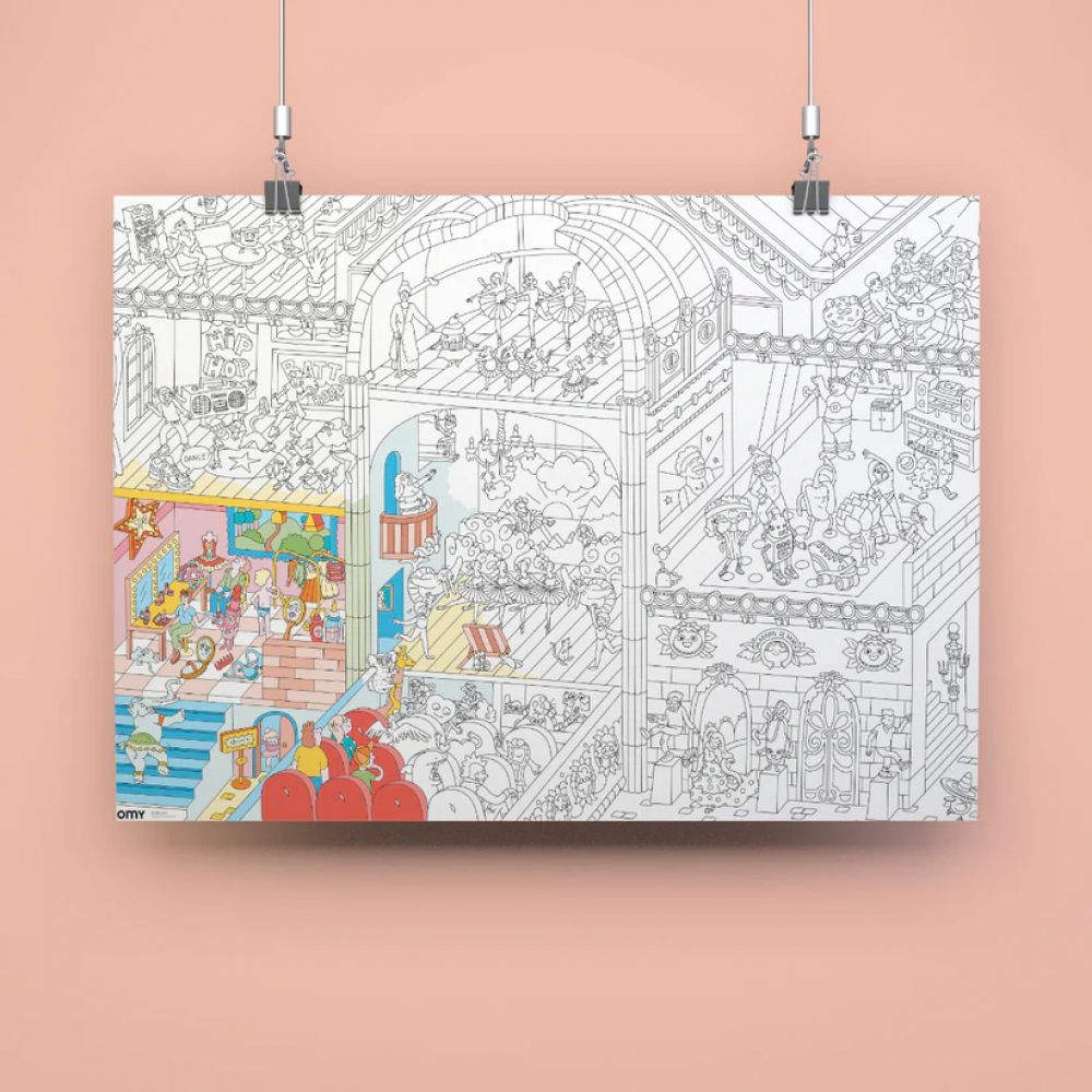 POSTER GEANT A COLORIER - DANCE -Omy
