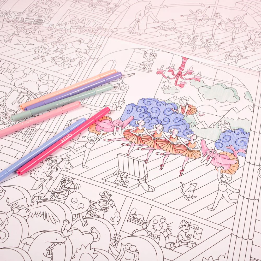 POSTER GEANT A COLORIER - DANCE -Omy