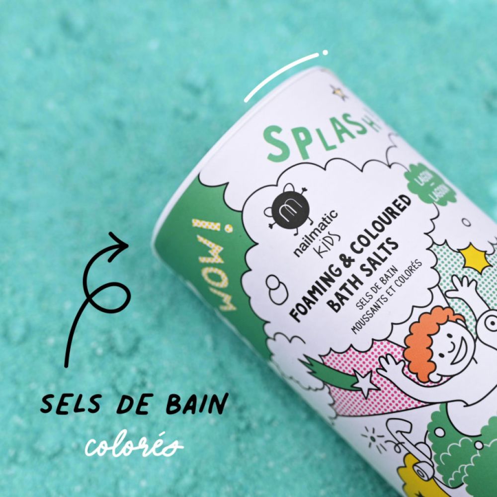 SELS DE BAIN MOUSSANTS ET COLORES - VERT LAGON -Nailmatic