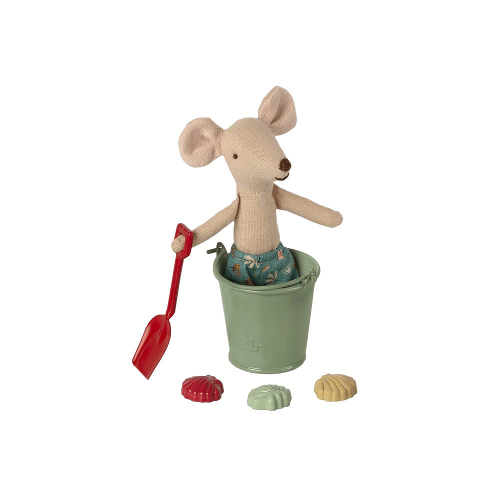 SET DE PLAGE - SEAU, PELLE ET COQUILLAGES -Maileg