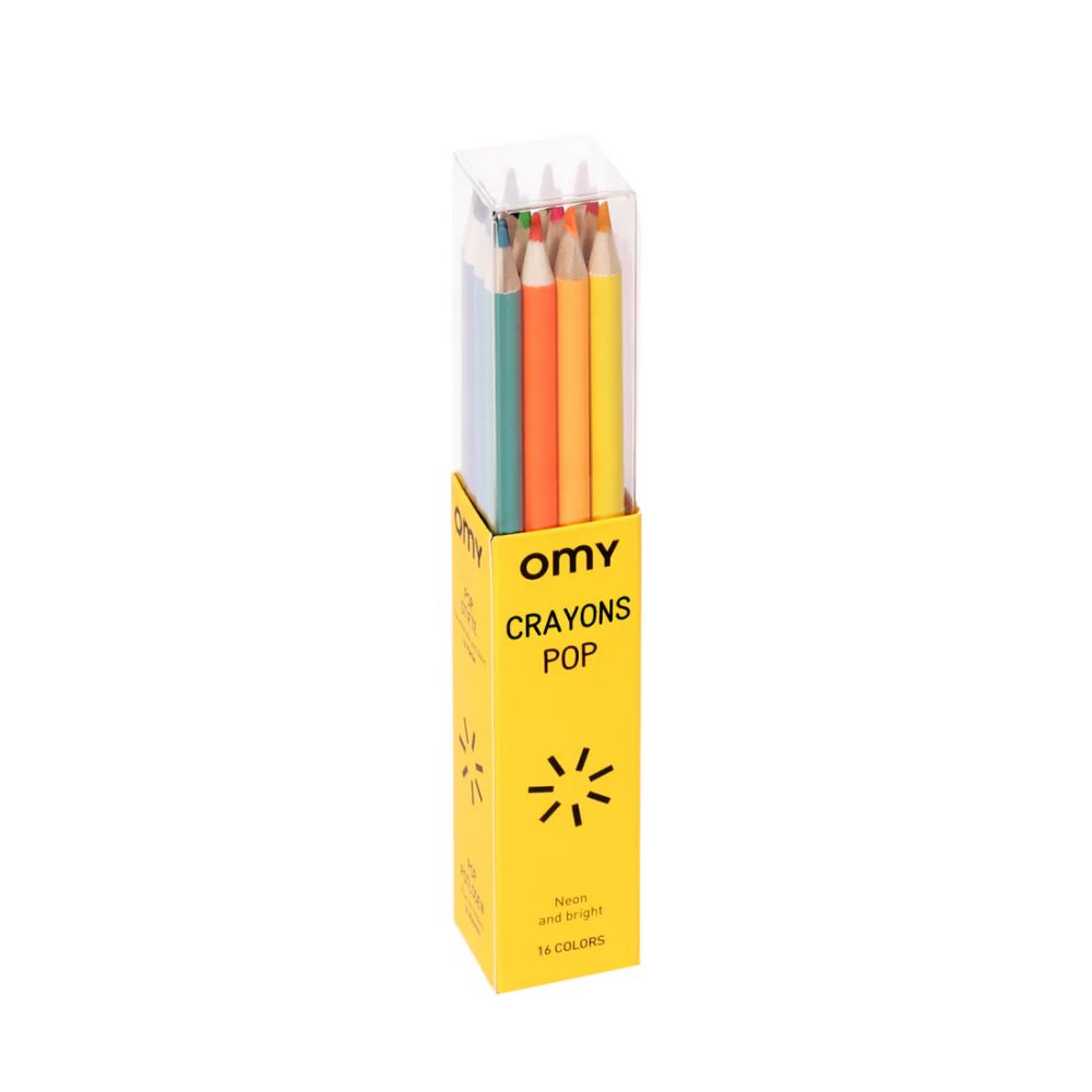 BOITE DE 16 CRAYONS DE COULEURS - POP
