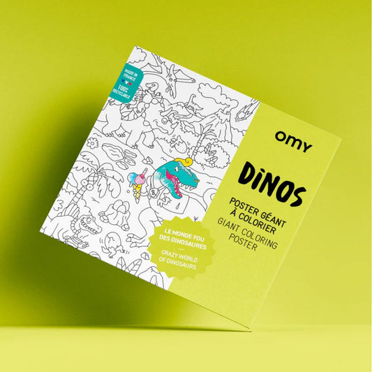 POSTER GEANT A COLORIER - DINOS -Omy