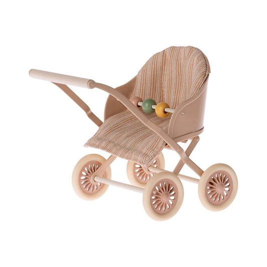 POUSSETTE BEBE SOURIS -­ ROSE