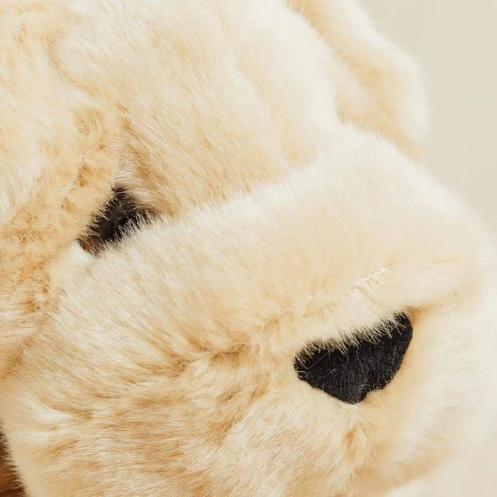 CHIEN HECTOR PLISSE MIEL 20 CM -La Pelucherie
