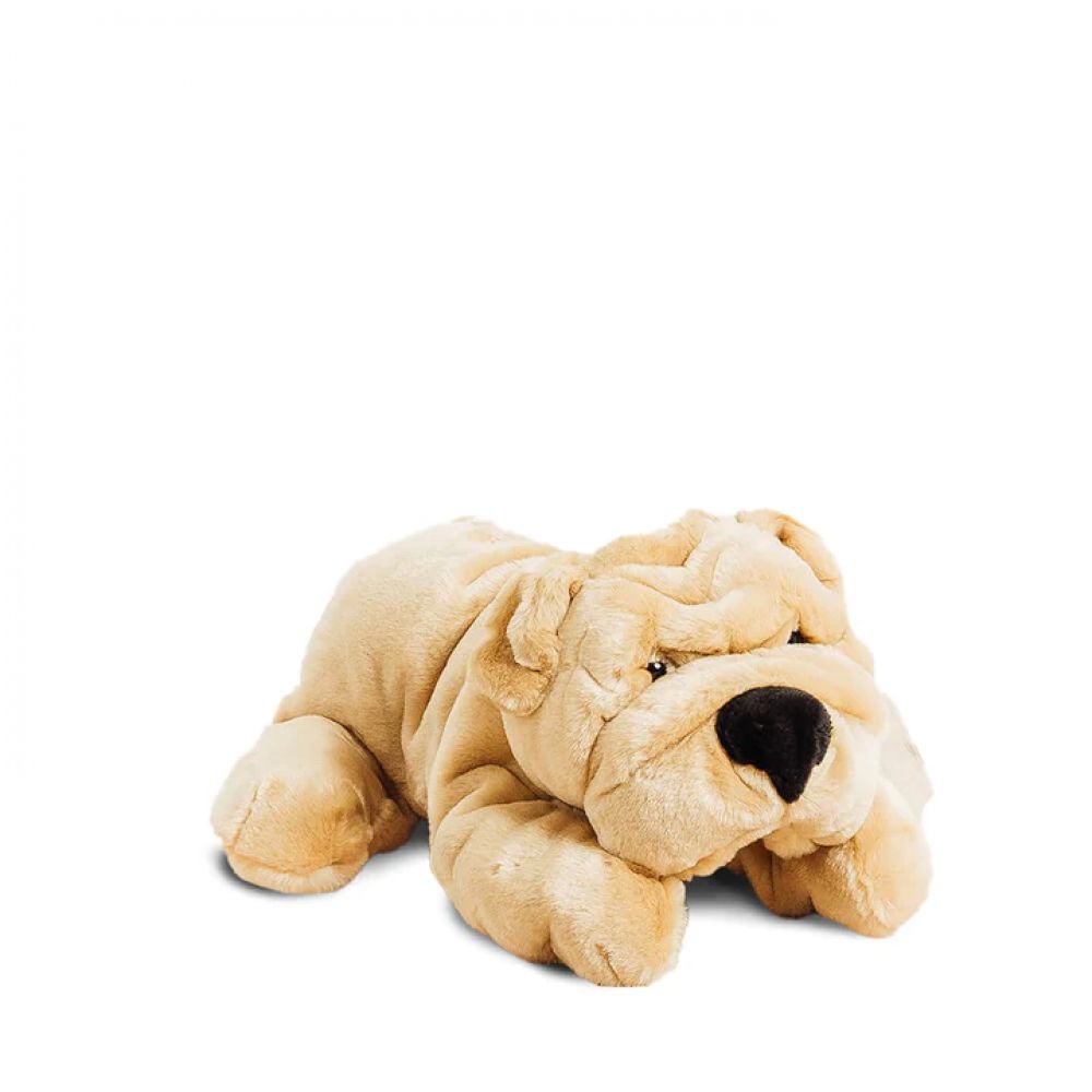 CHIEN HECTOR PLISSE MIEL 45 CM -La Pelucherie