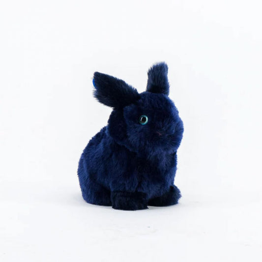 LA PELUCHERIE - LAPIN LEON ASSIS MARIN 15 CM