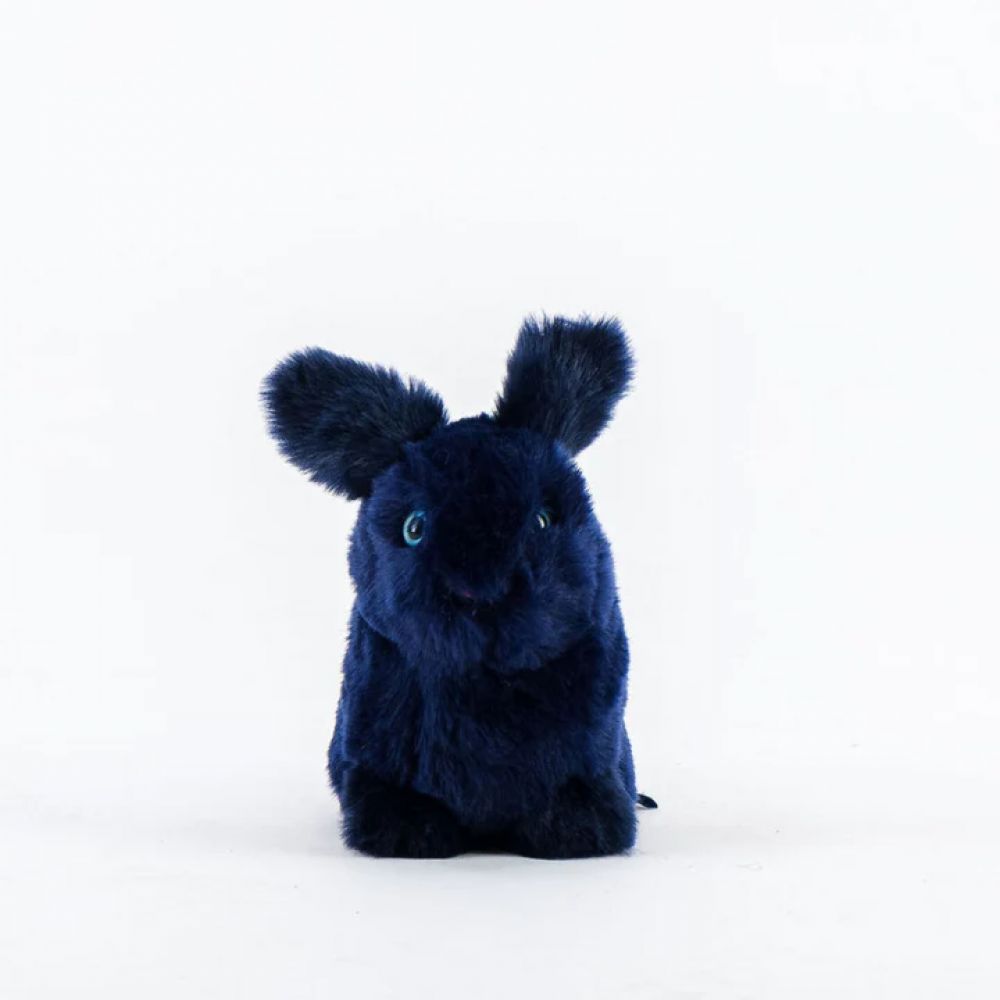 LA PELUCHERIE - LAPIN LEON ASSIS MARIN 15 CM