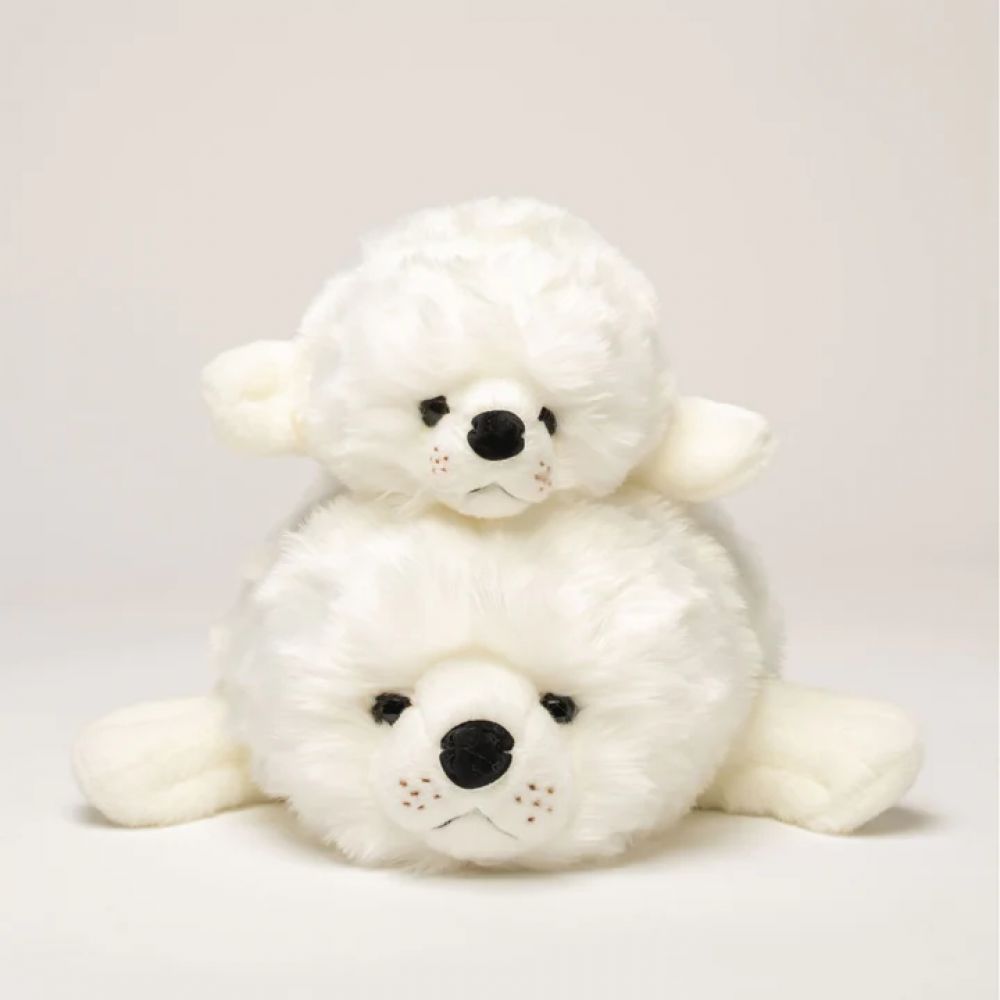 PHOQUE ARSENE BLANC 30 CM -La Pelucherie