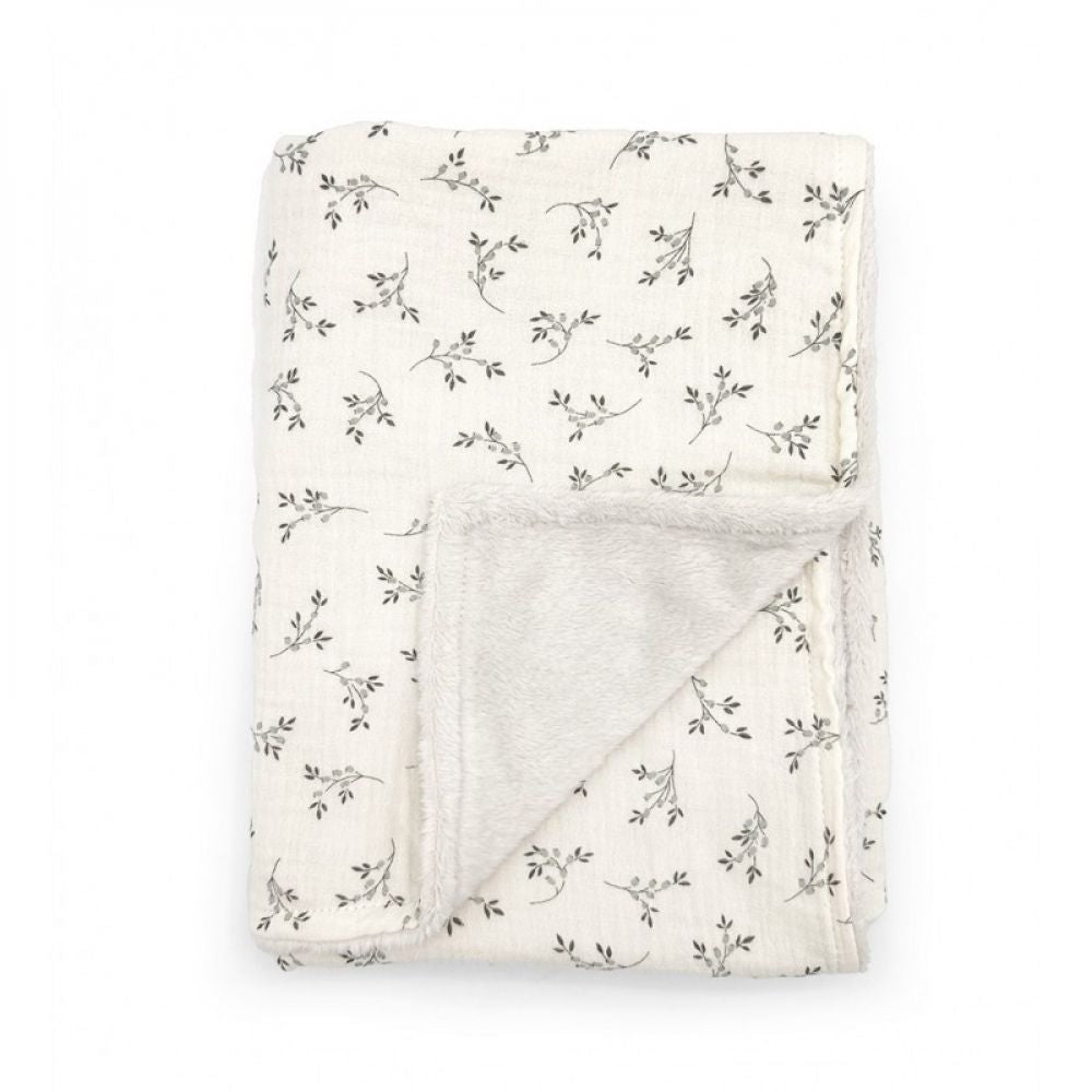 COUVERTURE POLAIRE LARGE OLIVE BLOOM -Babyshower