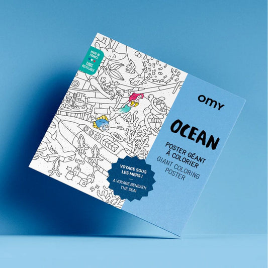 POSTER GEANT A COLORIER - OCEAN -Omy