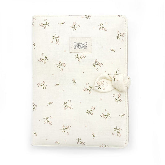 BABYSHOWER - PROTEGE CARNET AVEC NOEUD ROSEBERRY