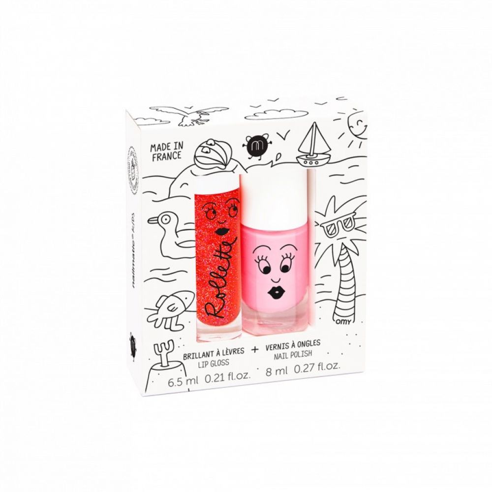 SET ROLL FRAISE + VERNIS COOKIE -Nailmatic