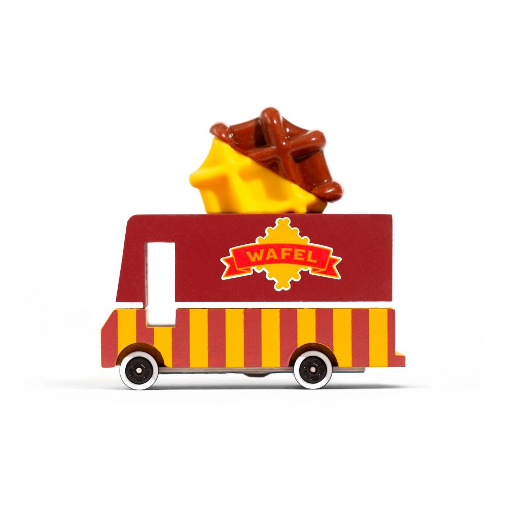 CANDYLAB - WAFEL TRUCK DEEP RED, GOLD PAINT WAFFLE TRUCK