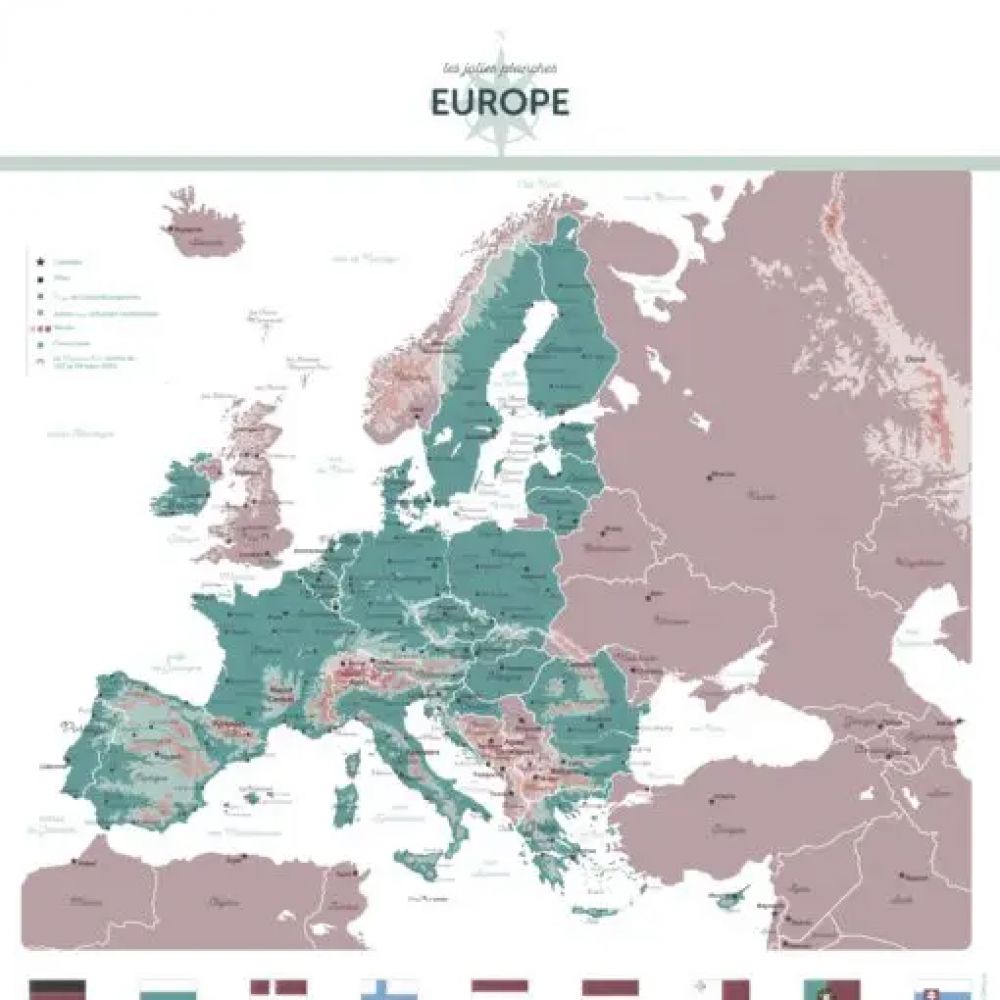 LES JOLIES PLANCHES - PLANCHE CARTE D'EUROPE