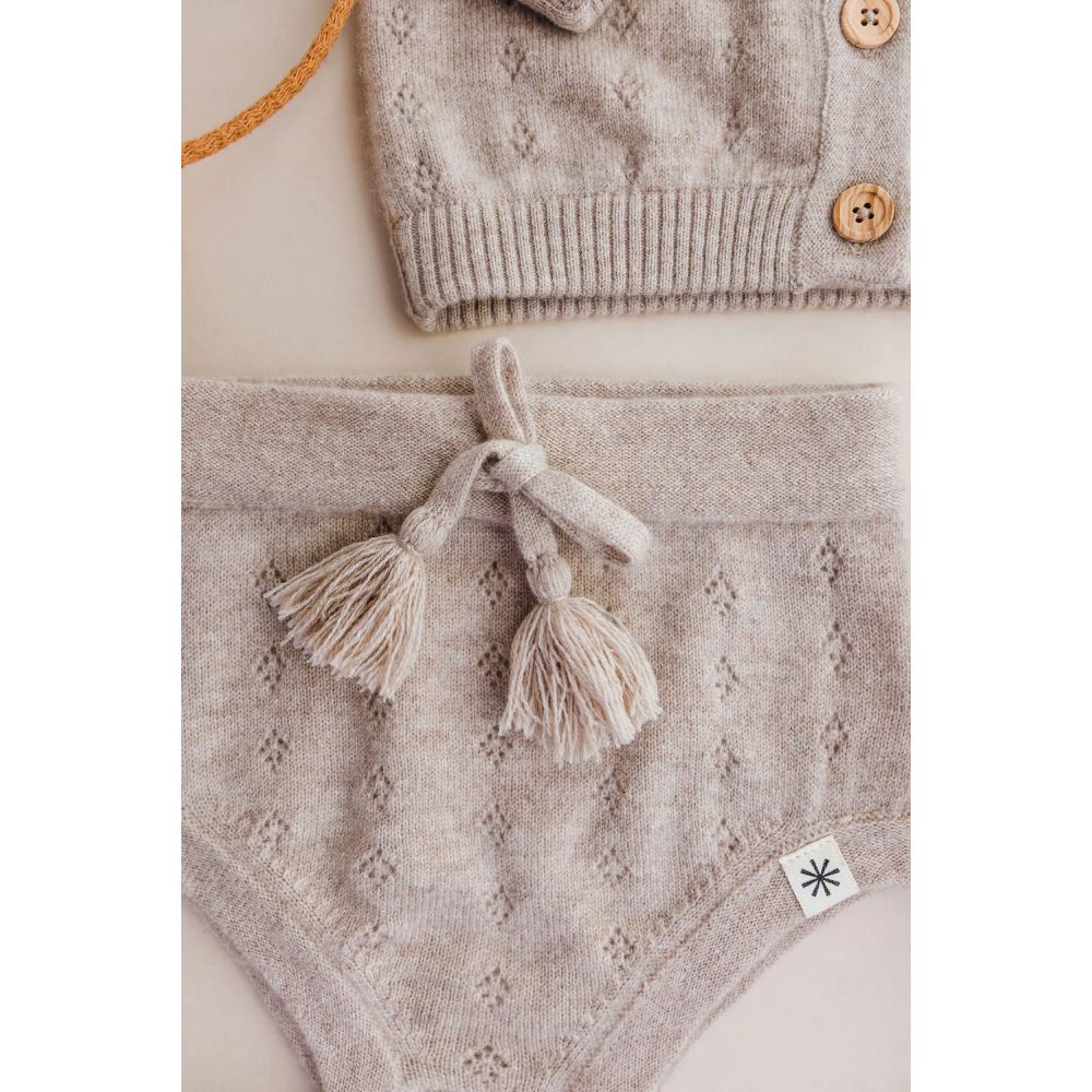 LUNO TRICOT - BLOOMER BEBE EN CACHEMIRE - CLARA BEIGE