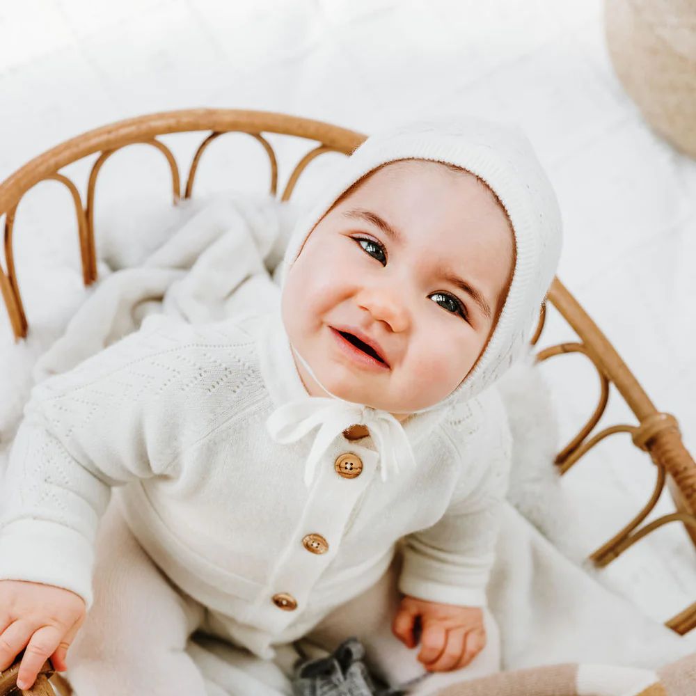 COMBINAISON BEBE EN CACHEMIRE - ALEXANDRA BLANCHE