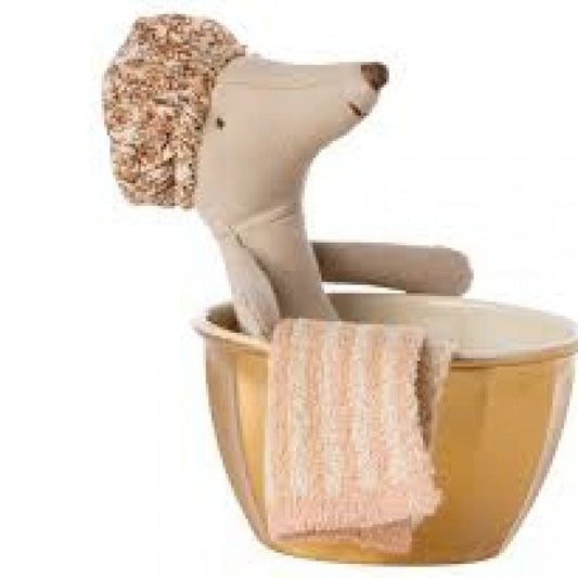 MAILEG - MOMENT DE DETENTE, GRANDE SOEUR SOURIS ROSE
