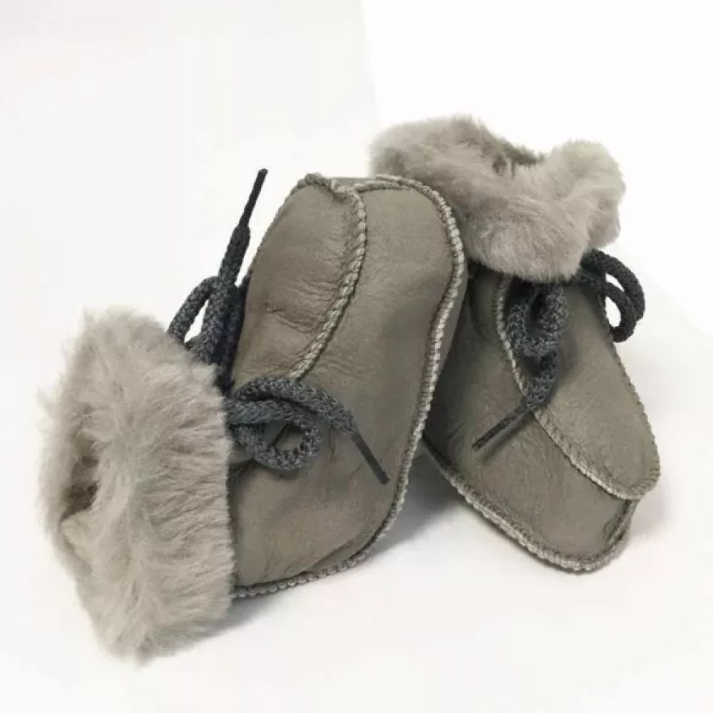 BERNARDINO - BOTTINES BEBE KIDDY GRIS