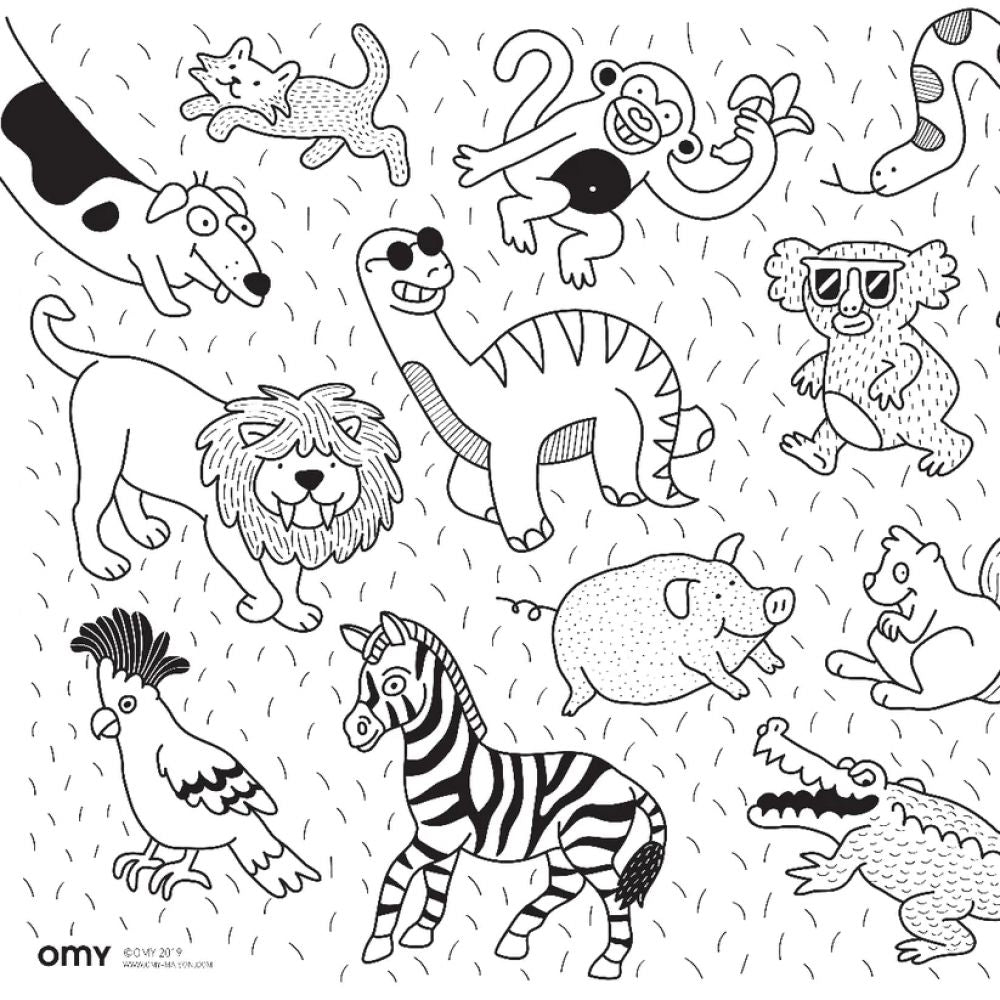 OMY - COLORIAGE POCKET - ANIMALS