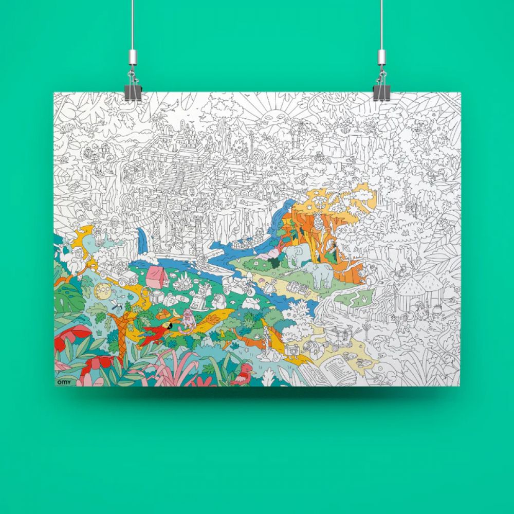 OMY - POSTER A COLORIER - JUNGLE
