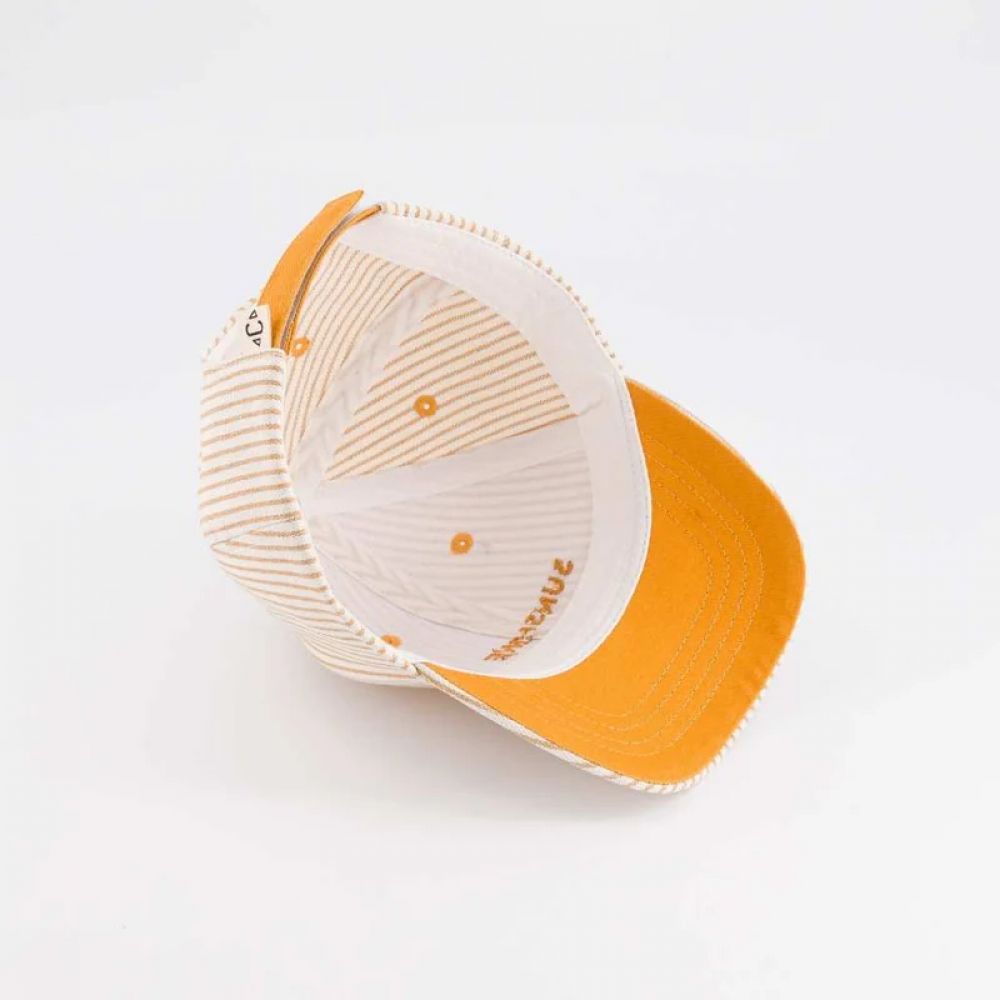 CHAMAYE - CASQUETTE 3/6A SUNSHINE RAYURES OCRE