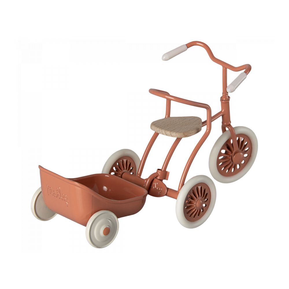 MAILEG - CHARIOT TRICYCLE SOURIS CORAIL