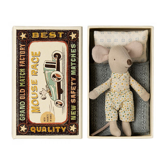 MAILEG - SOURIS PETIT FRERE DANS SA BOITE ASSORTIE
