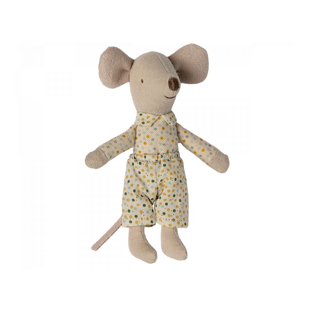 MAILEG - SOURIS PETIT FRERE DANS SA BOITE ASSORTIE