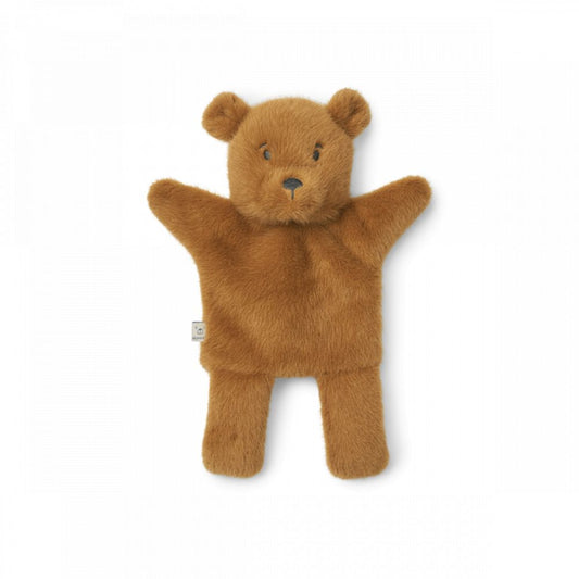 LIEWOOD - HONOR BEAR HAND PUPPET - GOLDEN CARAMEL