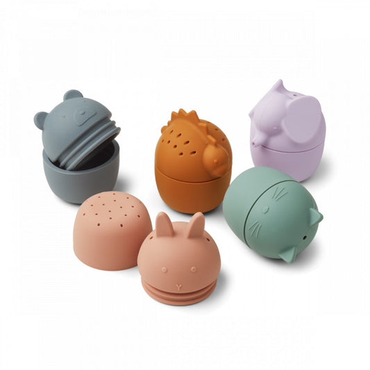 LIEWOOD - JOUETS DE BAIN GABY, PAQUET DE 5 - MULTI MIX