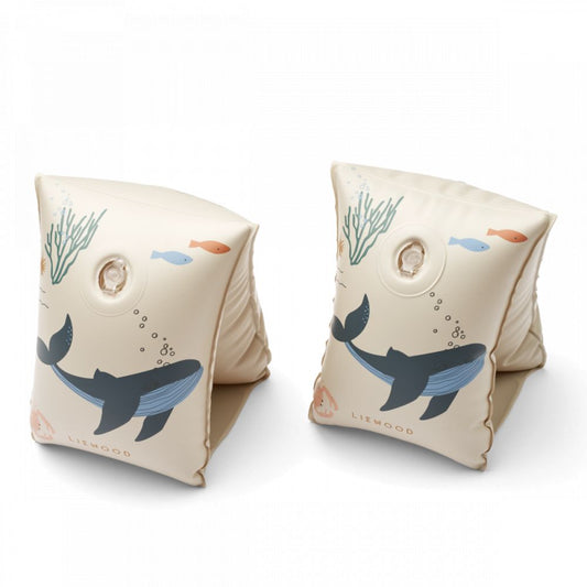 ENSEMBLE DE 2 AILES DE BAIN IMPRIMEES SHIRLEY - SEA CREATURE / SANDY