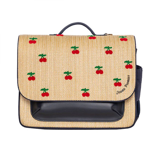 JEUNE PREMIER - IT BAG MIDI - RAFFIA CHERRY