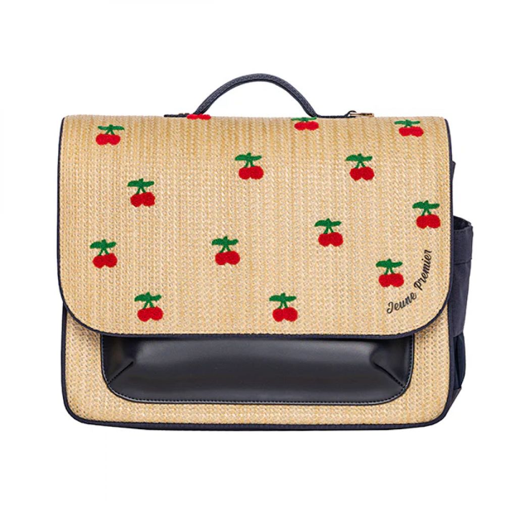 IT BAG MIDI - RAFFIA CHERRY -Jeune Premier