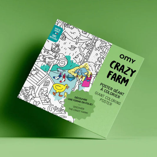 POSTER GEANT A COLORIER - CRAZY FARM