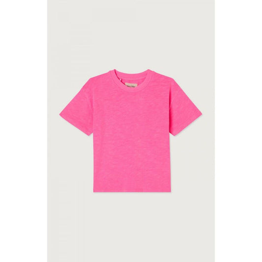 AMERICAN VINTAGE - T-SHIRT ENFANT SONOMA PINK ACID FLUO 7+