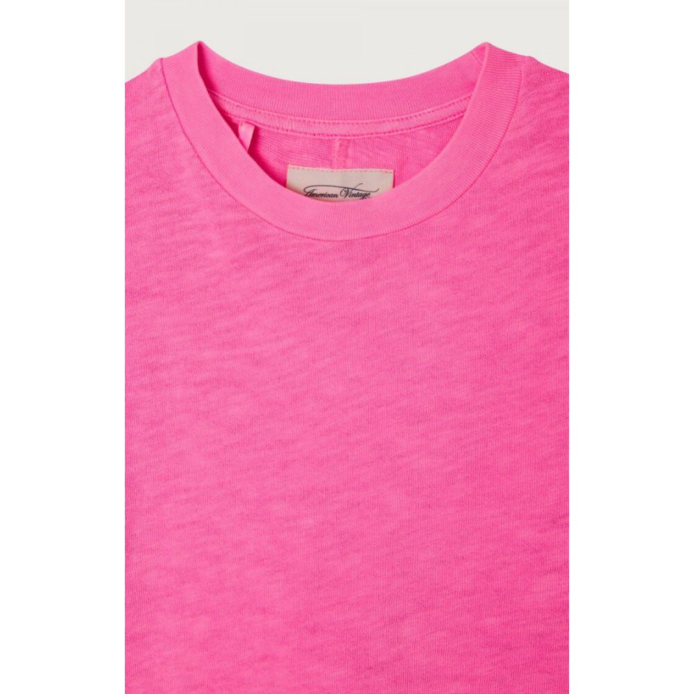 AMERICAN VINTAGE - T-SHIRT ENFANT SONOMA PINK ACID FLUO 7+