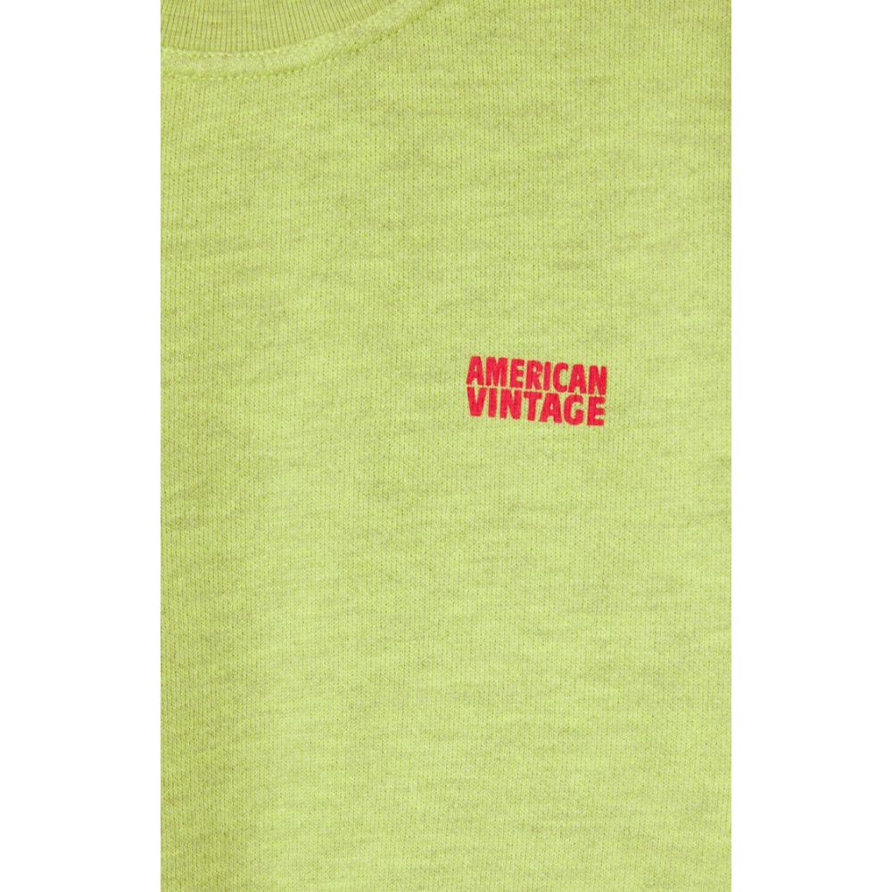 AMERICAN VINTAGE - SWEAT ENFANT DOVEN JAUNE FLUO SURTEINT 7+