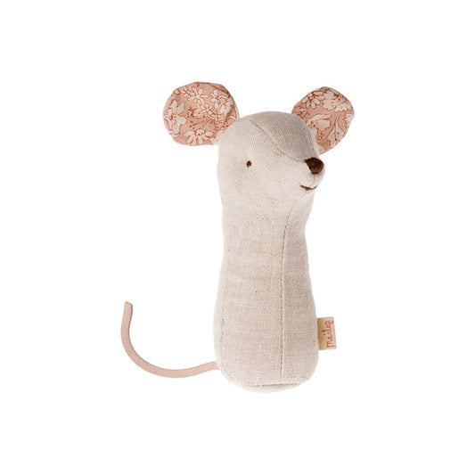 LULLABY FREINDS - HOCHET SOURIS BLANC NATURE -Maileg