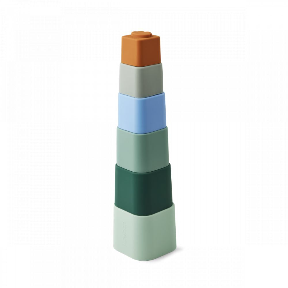 LIEWOOD - ZUZU STACKING CUPS - DOVE BLUE MULTI MIX