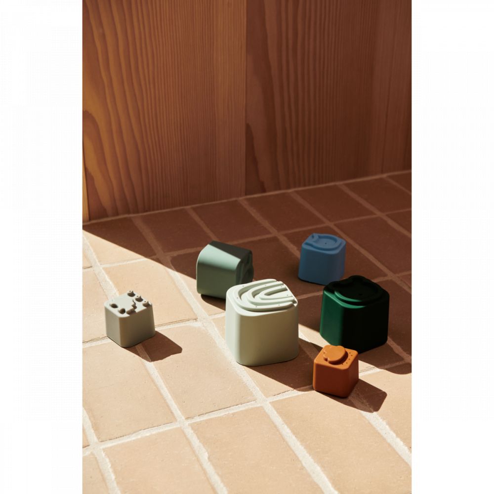 LIEWOOD - ZUZU STACKING CUPS - DOVE BLUE MULTI MIX